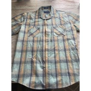 Pendleton Wave Shirt Plaid Size Medium